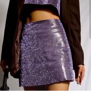 Purple rhinestone 12th tribe skirt. Worn once and true to size!